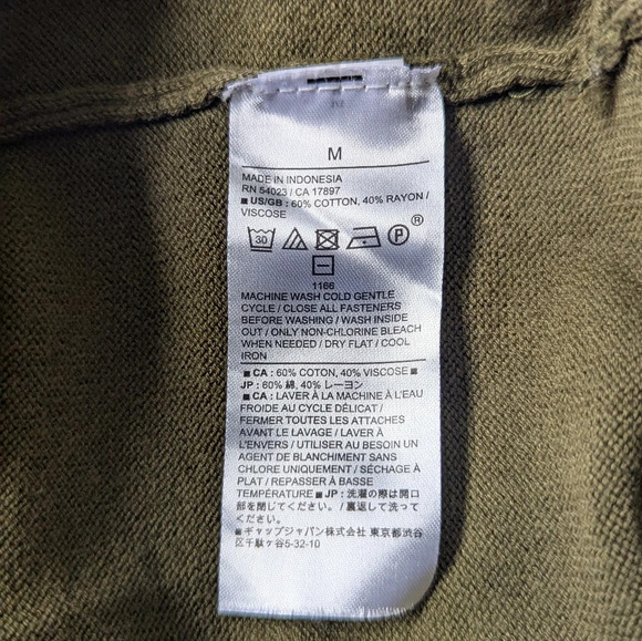 Banana Republic “Forever Sweater” Cardigan Army Green Front Button M - Picture 6 of 6